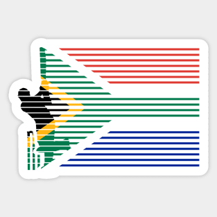 South African Cricket Proteas T Shirt | South Africa Flag Colors | Trendy Proteas Cricket Sticker
